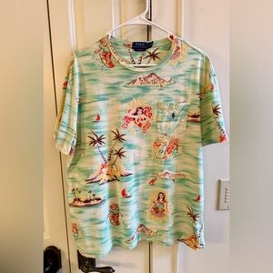 Vintage Polo Ralph Lauren Surf Hawaii Polo Bear Tee Size Large 🌴🌺🦜🍍